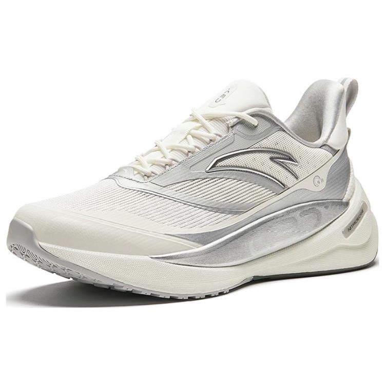 Anta C37 Fourth Generation Comfortable Shock Absorbing Durable Low Top Running Shoes Men Sneakers Silver 912345538-2