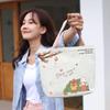 Canvas Shoulder Bag Print Ladies Casual Handbag Tote Bag Handbag Small Satchel