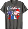 Christmas In July Santa Hat Sunglasses 4th of July Unisex T-Shirt