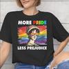 All Seasons More Pride Less Prejudice T Shirt For Unisex Pure Cotton Tee Shirt Short Sleeve Tops