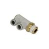 Pipe Double Universal Elbow for for 8mm (SK11) One-touch Fitting, Tubing, Hose, R3/8, KQ2VD08-03AS