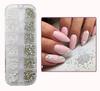 S.A.V.I 12 Grids White Flat Pearls,AB Glass Flat Crystals, Rhinestones Stones Nail Art Decorations, DIY Manicure for Women