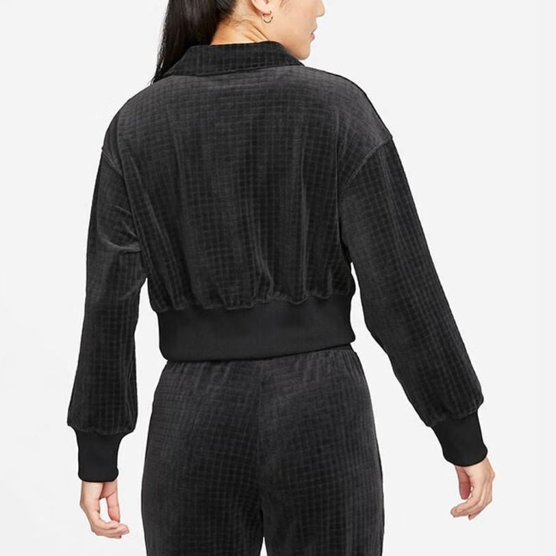 Nike Sweatshirts Women's Black Lapel Moderate Regular DV7815-010