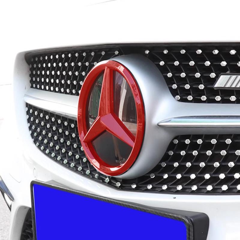 188/210MM Car Front Grille Badge Decal Cover Emblem Stickers Auto Accessories For Mercedes Benz AMG W204 W203 W212 W211 W124 W210 GLC GLE E CLA GLA
