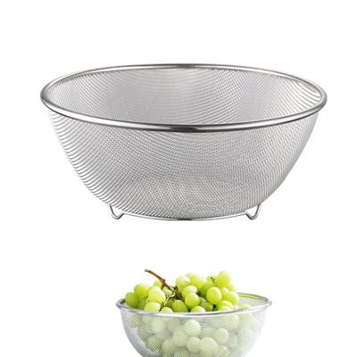 Doyeemei Stainless Steel Colander Colander Colander Drainer Oil Drainer Bowl Bowl 22cm Dishwasher Safe Flat Colander Vegetable Cooking Utensil