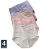 Plus size M-5XL 4 pçs calcinha de algodão de cintura alta mulheres corpo shaper roupa interior impressão macia meninas briefs sexy lingerie feminina
