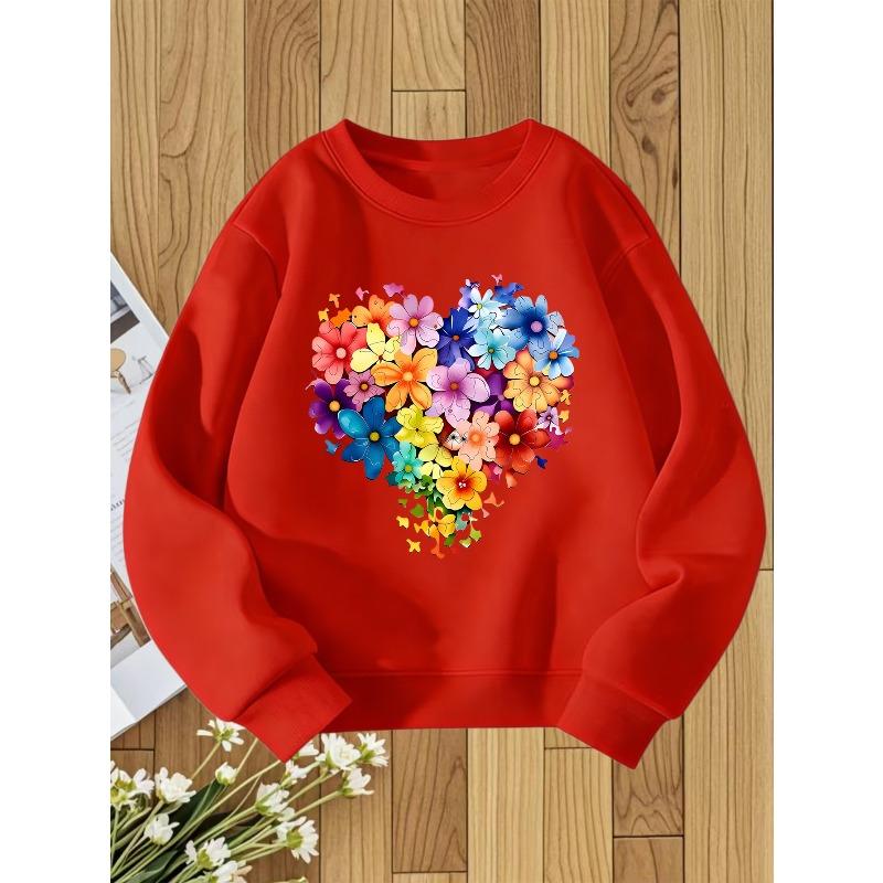 Europäische Größen Kinder Rundhals-Sweatshirt mit Modischem Print, ein Vielseitiges Oberteil