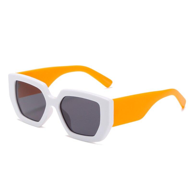 Retro Oversized Cat Eye Women Sunglasses Fashion Brand Designer Wide Legs Eyewear Shades UV400 Men Colorful Sun Glasses EMA