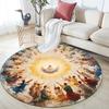 Angel Pattern Round rug,Carpet Rug for Living Room Bedroom Sofa Playroom Decor,Non-slip Floor Mat,Holiday Gifts and Birthday Gifts