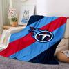 Tennessee Titans Logo Print Flannel Blanket High Quality Warm Comfortable Cover for All Seasons Perfect for Gifts Home Decor