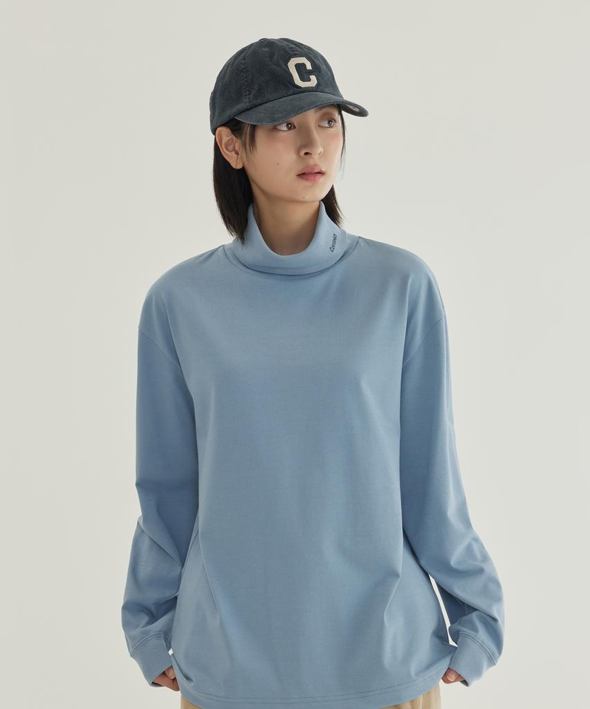 COVERNAT Sorona Layered Turtleneck Long Sleeve Dusty Blue