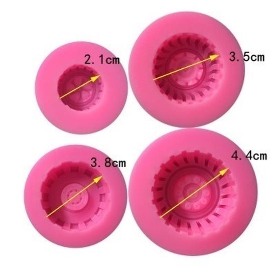 Food Grade Silicone Mold Tires Wheel Chocolate Cake Molds Car Tire Shape Fondant Cake Decorating Too