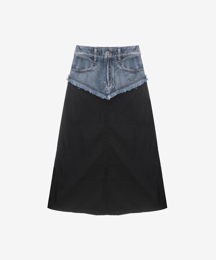 Jucy Judy J Woven Flare Mix Denim Skirt Jysk321C