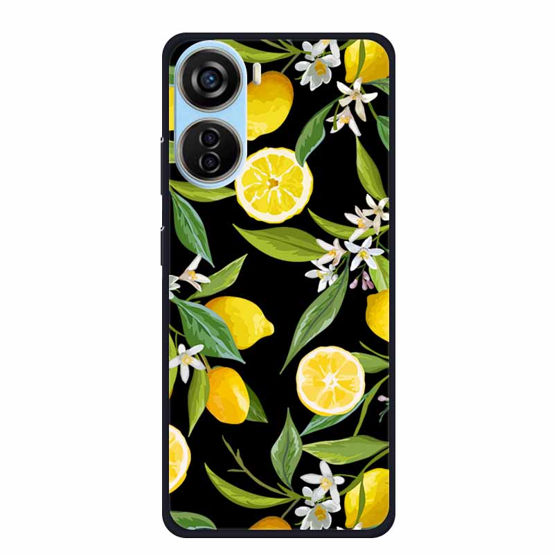 Black Silicone Case For ZTE Blade V50 Design 5G Libero 5G IV V41 Vita Axon 40 lite Phone Case Cartoon Cat Soft Back Cover Coque