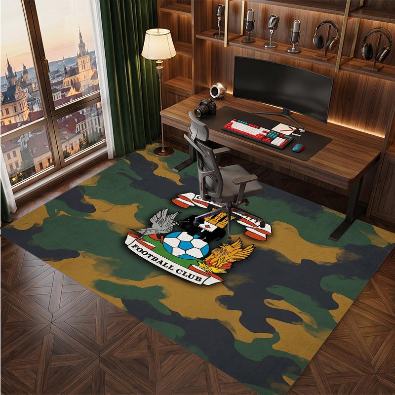 Coventry City Football Print Crystal Velvet Rug, Comfortable Water Absorbent Non Slip Indoor Floor Carpet