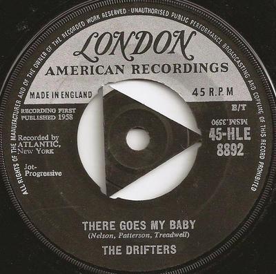 7-Zoll Schallplatte DRIFTERS - There Goes My Baby  45HLE8892 London Records, 1959 UK Soul/Funk Gebraucht