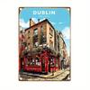 Vintage Irish Dublin Sign Metal Poster Wall Decor Waterproof Bar Art