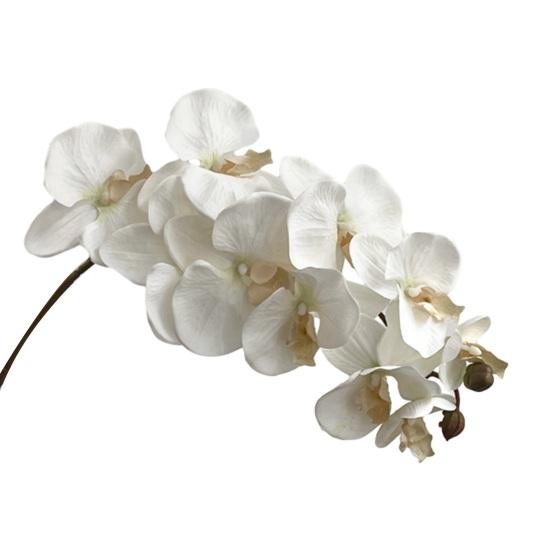 Artificial Phalaenopsis Flowers 10-Head Stem 3D Printing Realistic Artificial Orchids for Home Living Room Wedding Party Table Decor