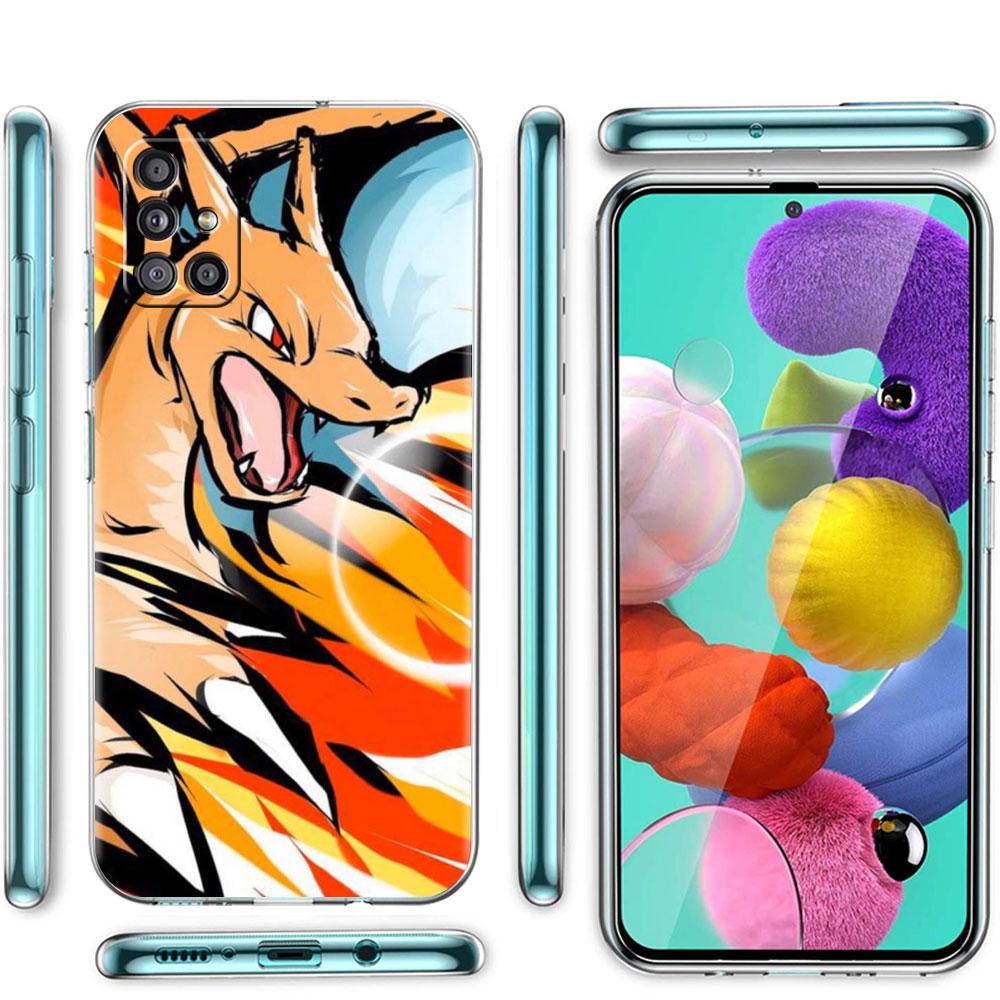 Transparent Skal För Samsung Galaxy A52 A12 A51 A32 A21s A71 A32 A22 50 A70 A31 A72 5G Telefonskal Anime Cool Pokemon