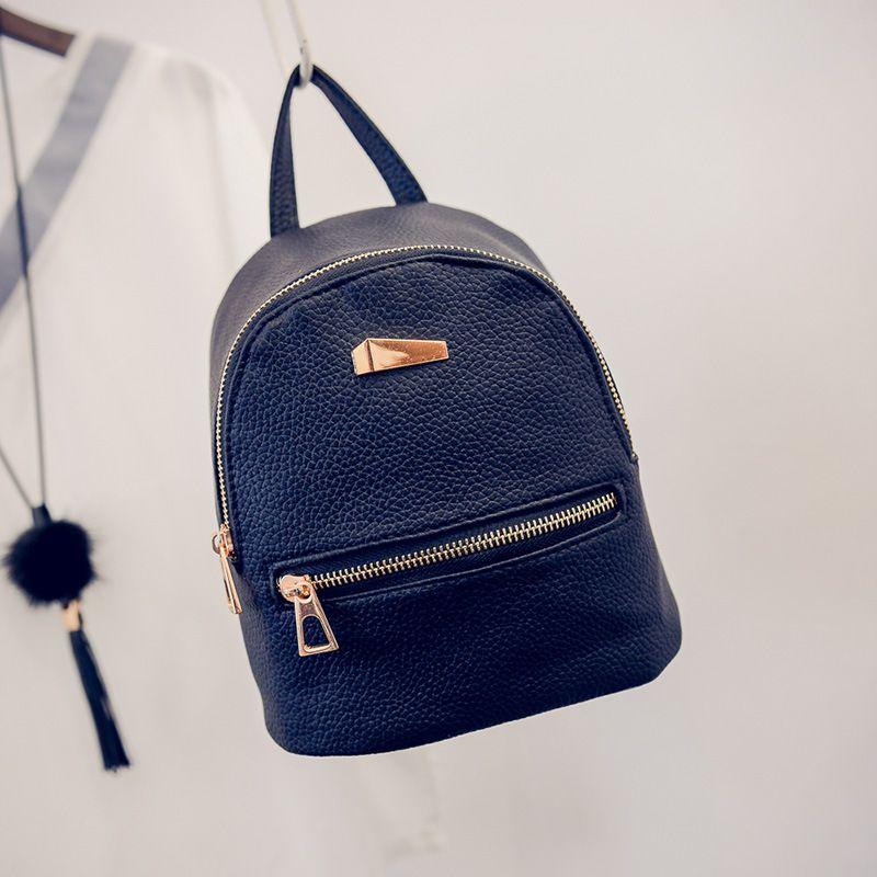 Stylish Women's Mini Backpack Pu Leather Shoulder Bag For School And Travel Use