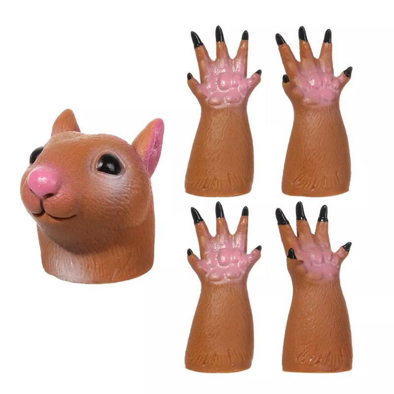 1 Set Finger Puppet Animals Squirrel Hand Finger Story Puppets Game Cat Puppy Panda Finger Dolls Toys For Children Gifts