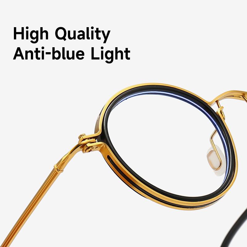 High Quality Vintage Anti-blue Light Reading Glasses For Gents For Ladies Designer Blocking Blue Light Eyeglasses Alloy Frame Readers