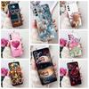 Clear For Samsung A14 5G Case Cute Cat Luxury Fashion Flowers Painted Back Cover For Samsung Galaxy A14 5G Phone Case SM-A146B