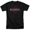 Maglietta Nera Unisex con Logo di Battlestar Galactica e Fenice - Serie TV Sci-Fi