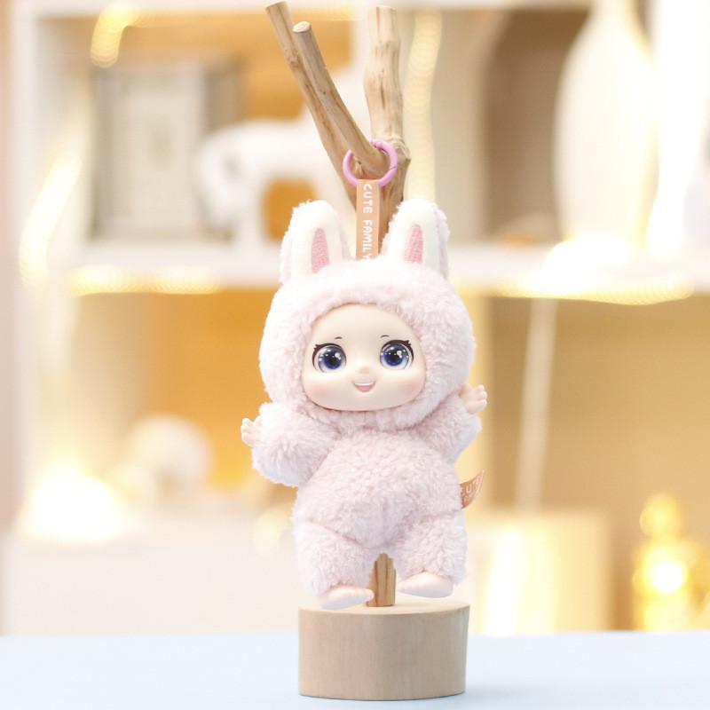 Cute Bunny Plush Keychain With Soft Silicone Material For Backpack Decor And Gift