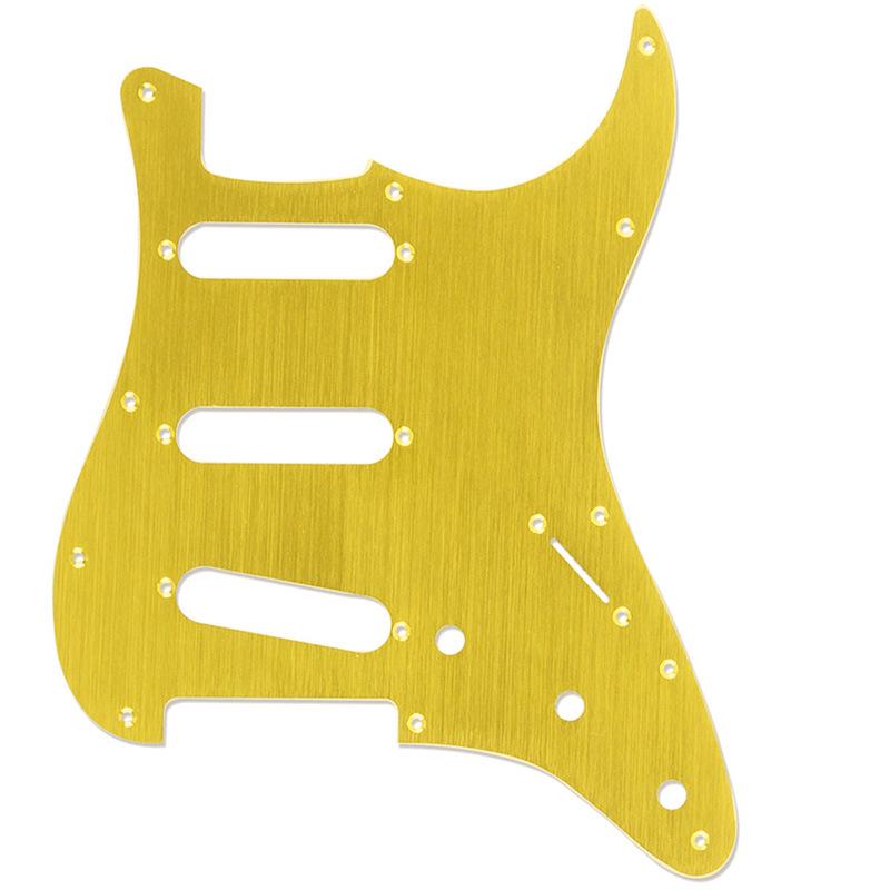Panel de cubierta de golpeador de guitarra de aleación de aluminio SSS de 11 agujeros - Se adapta a guitarras eléctricas ST
