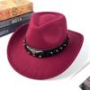 European and American Cowboy Hats Western Cowboy Top Hats Tibetan Jazz Hats Travel New Sunshade Big Brim Rolled Brim Hat