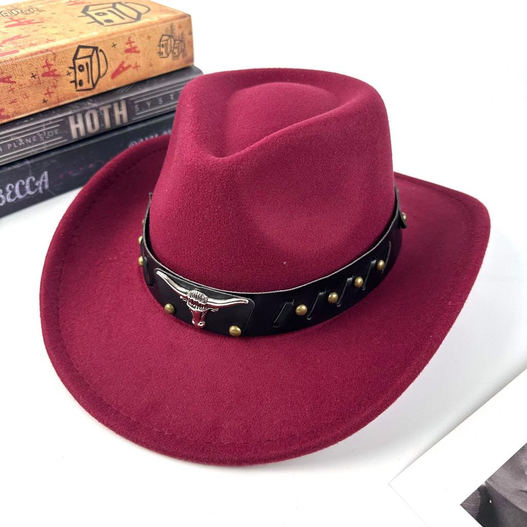European and American Cowboy Hats Western Cowboy Top Hats Tibetan Jazz Hats Travel New Sunshade Big Brim Rolled Brim Hat