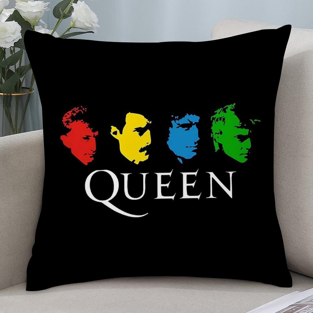 Rock Queen Bands Pillow Case Short Plush Sofa Decorative Gift Home Double-Sided Printing Cushion