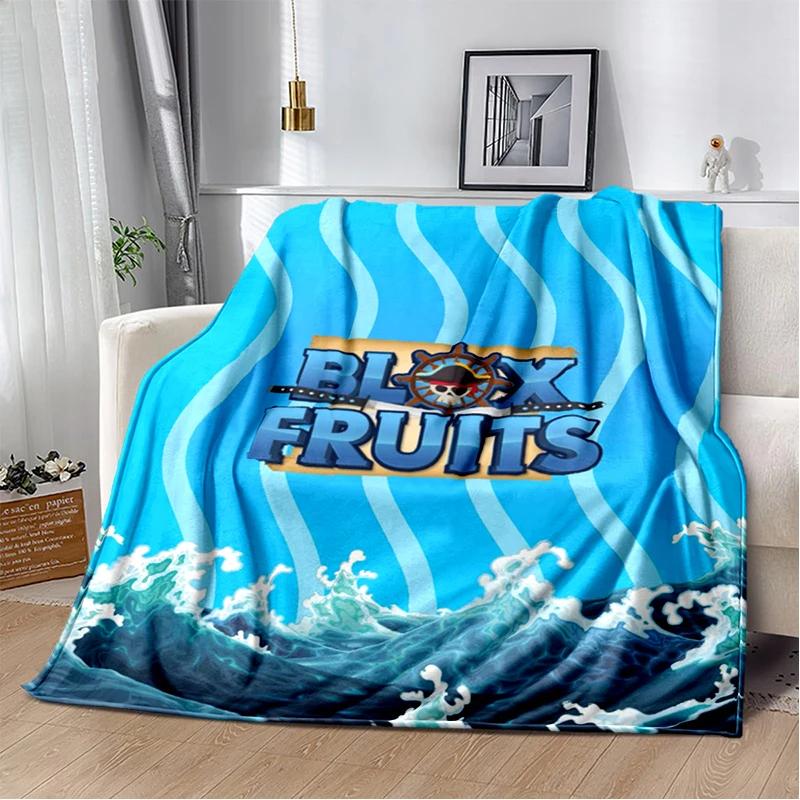 2025 Neuer Stil B-Blox Frucht Cartoon Flanelldecke, Weiche Wohndecke für Zuhause Schlafzimmer Bett Sofa Reiseabdeckung Kindergeschenk