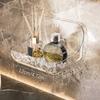 Transparentes Acryl-Aufbewahrungsregal für das Badezimmer, an der Wand montiert, stanzfreies Kosmetik-Aufbewahrungstablett, Make-up-Organizer, Badezimmer-/Küchenregal