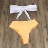 Swimsuit Color Solid Womens Knotted Push Up Swimsuit Sexy High Waist Bikini Brazilian Beachwear Bathing Suits