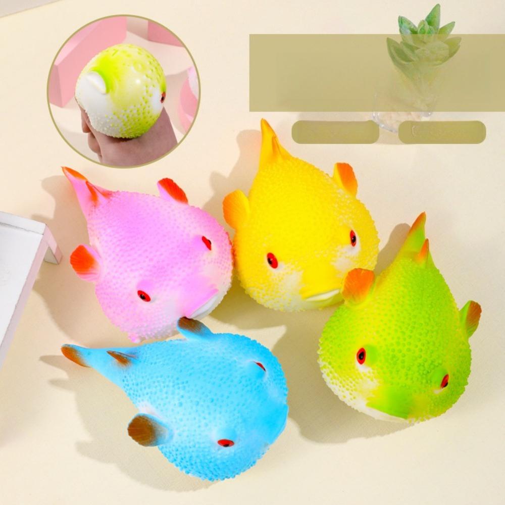 Inflatable Puffer Fish Squishy Rebound Toy Kids Gift Kindergarten Hand Squeeze Ball For Stress Relief