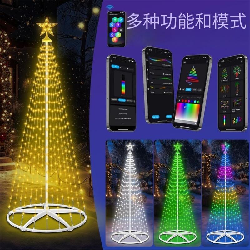 Christmas Trees LED Lights USB Plug App Controlled Multicolor Cozy Holiday Decor For Home Party For Teens Couples
