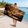 Hull FC Customized Name Text Beach Towel, Soft Absorbent Towel Beach Pool Travel Personal Gift