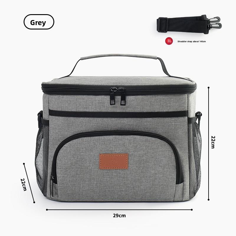 Oxford Cloth Insulated Lunch Box Bag For Outdoor Use Large Capacity Portable Meal Carrier
