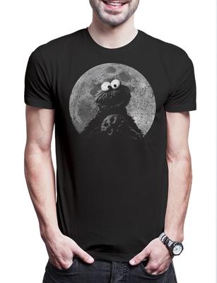 Cookie Moon Herren T-Shirt Mond Kekse Monster Krümelmonster Marionette Kult Retro