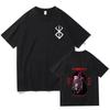 Berserk T-shirt Guts Funny T-shirt Men Cool Manga Japanese Anime Women Cotton Harajuku Manga Hip-hop Oversized T-shirt Tops
