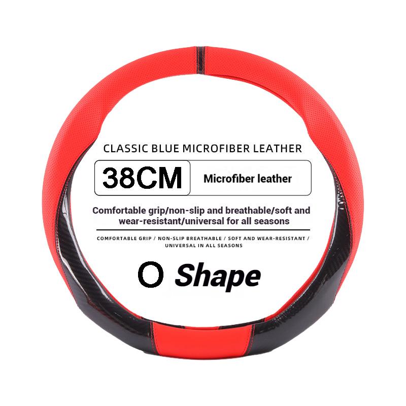 For Skoda Models Octavia MK2 3 Octavia 2 3 A7 Fabia Kodiaq Rapid Superb Vision Carbon Fiber Leather Car Steering Wheel Cover