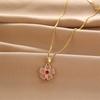 Light Luxury Pink Love Necklace Women'S High Value Versatile Temperament Collarbone Chain Accessories