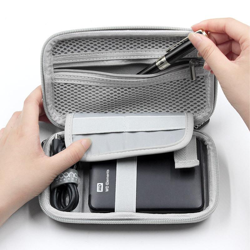 Digital Gadget Device HDD Power Bank Oppbevaringsveske for reiseelektronikk tilbehør USB Datakabel Øretelefon Organizer Veske