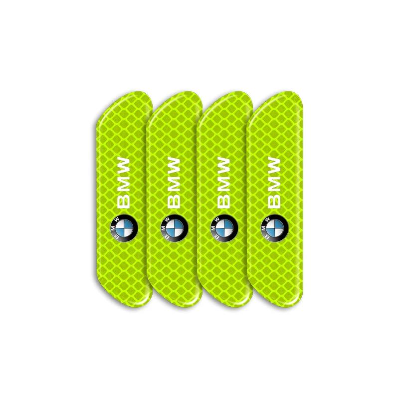 4PCS Car Door Safety Warning Reflective Mark 3D Sticker Car Accessories for BMW M E46 E90 E60 F10 F30 F20 E39 E36 X5 E70 F25 F15 E53 E92 E87