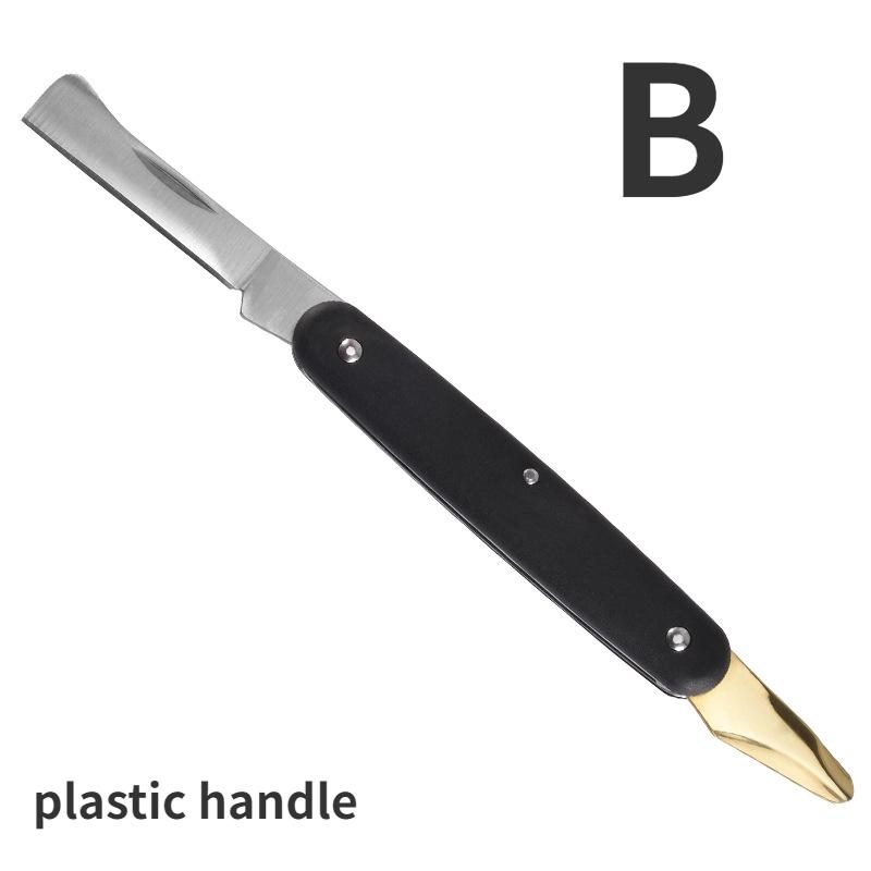 1PC Garden Tools Foldable Grafting Pruning Knife Professional Garden Grafting Cutter Tree Pruning Stainless Steel Wooden Handle Knife Tool