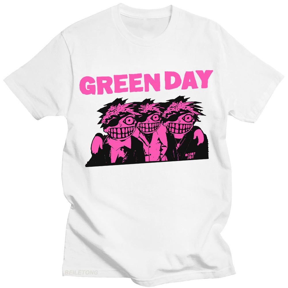 Green Day Rock Artist Tshirts Green Day Alternative Song Dilemma Top New Harajuku Aesthetic Tshirt Oversized Hip Hop Streetwear