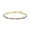 Bracelet - LUXENTER - Tahu - 925 Sterling Silver - 18k Yellow Gold Finish - Multicolored Zircons