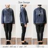 Jachetă Denim Plus Loose Denim Denim Coreeană pentru Femei Crossmarberry, Fără Guler, Mărime, Toamnă/Iarnă, Bleumarin, Croială, Bluzon, Jachetă, Supradimensionată, Stil, Drăguță,